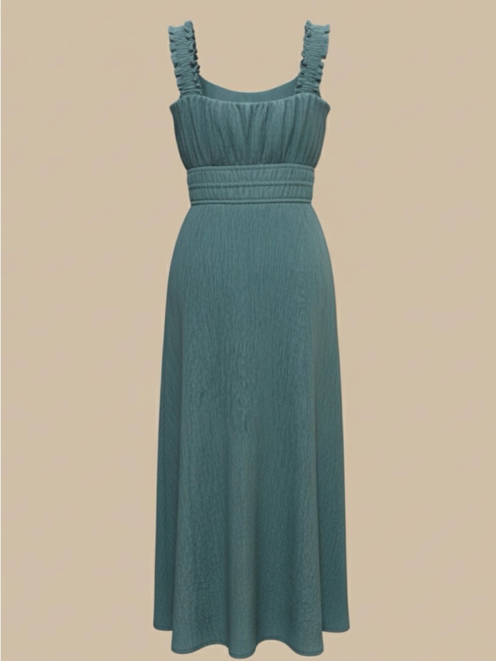 AUGUST SKY chic  Teal Sleeveless Maxi Dress—-Dress Only—-